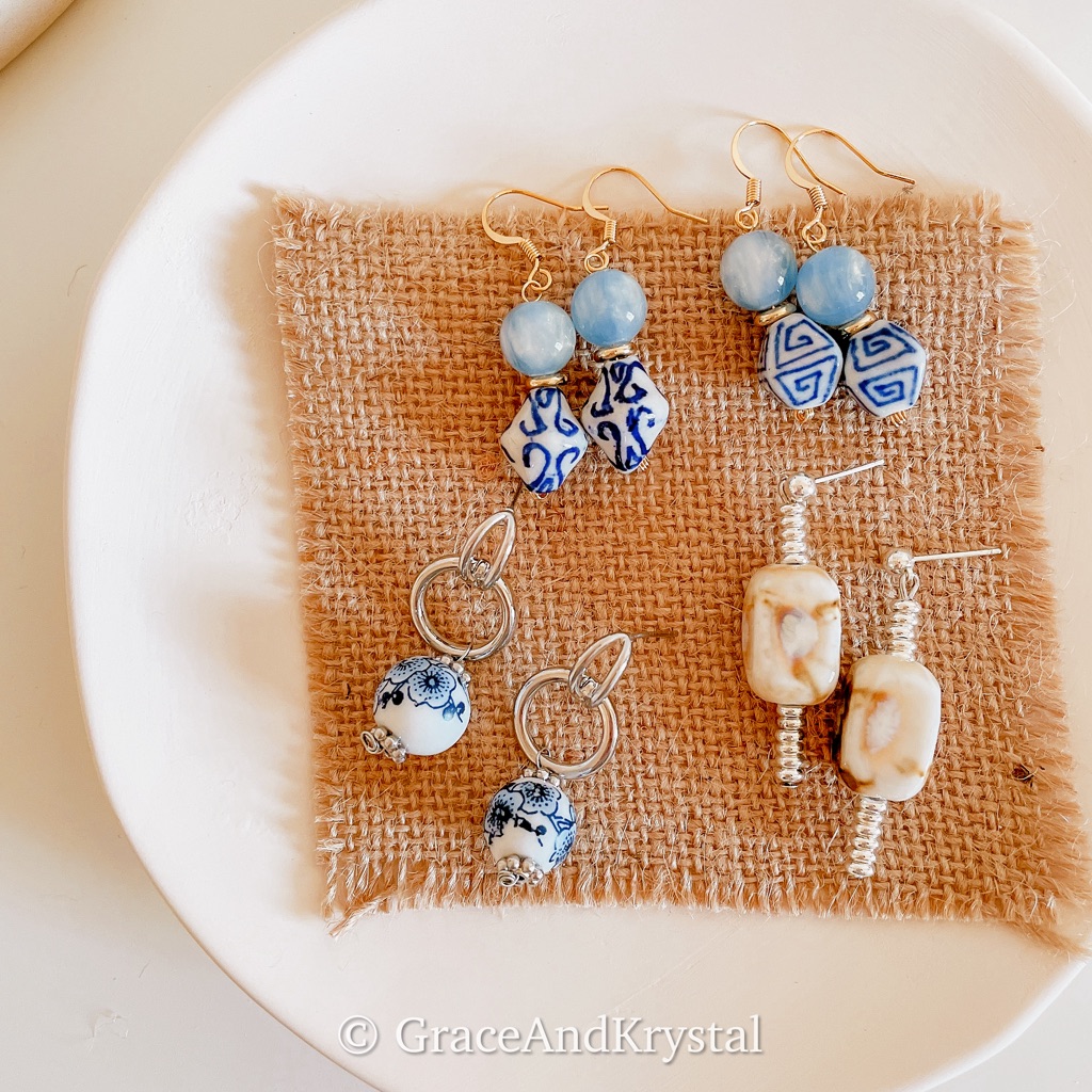 Handmade Porcelain Earrings